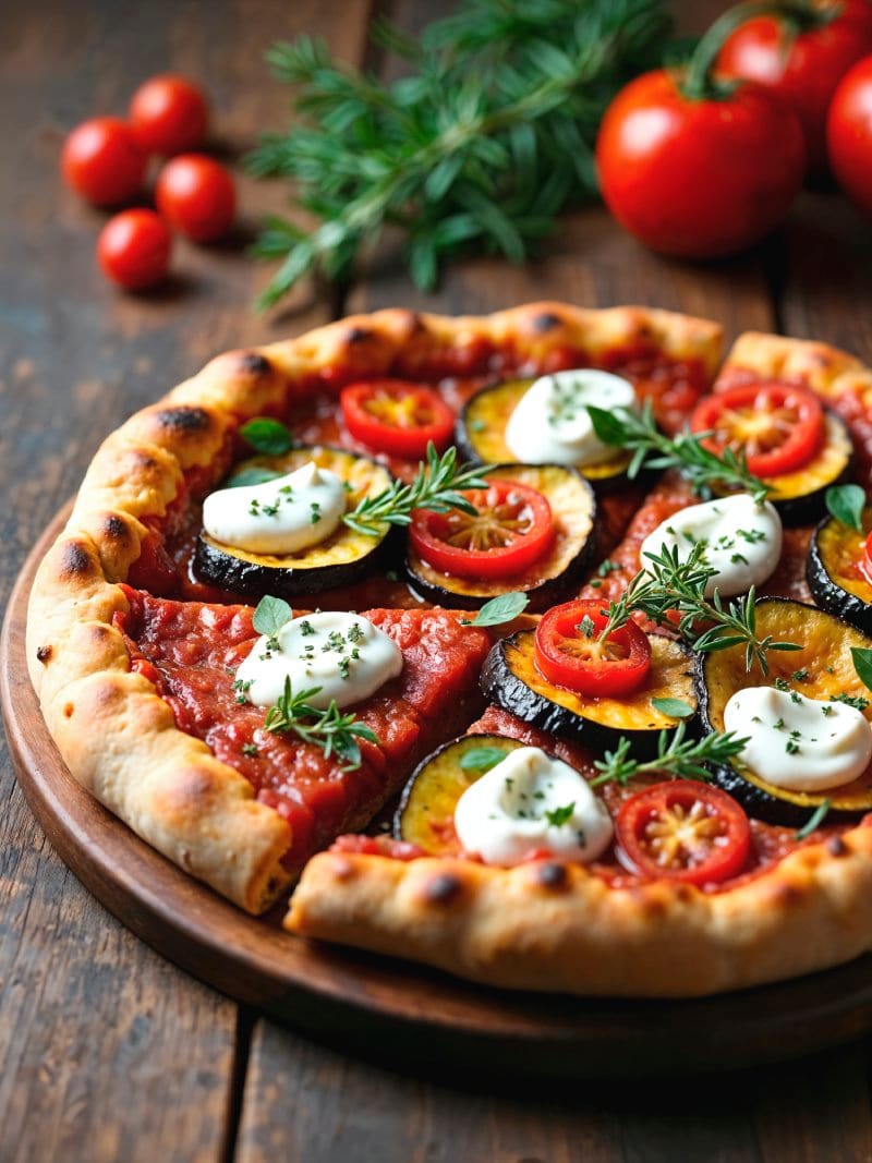 Pizza vegetariana artigianale con verdure di stagione - Le Contrade Legnano